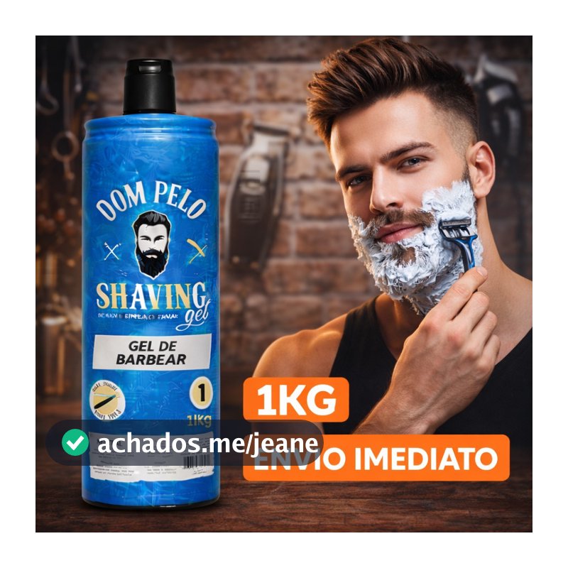 Shaving Gel Dom Pelo 1kg Profissional - Barba Suave Sem Irritações kit 1 a 5 unidades - Envio Imediato