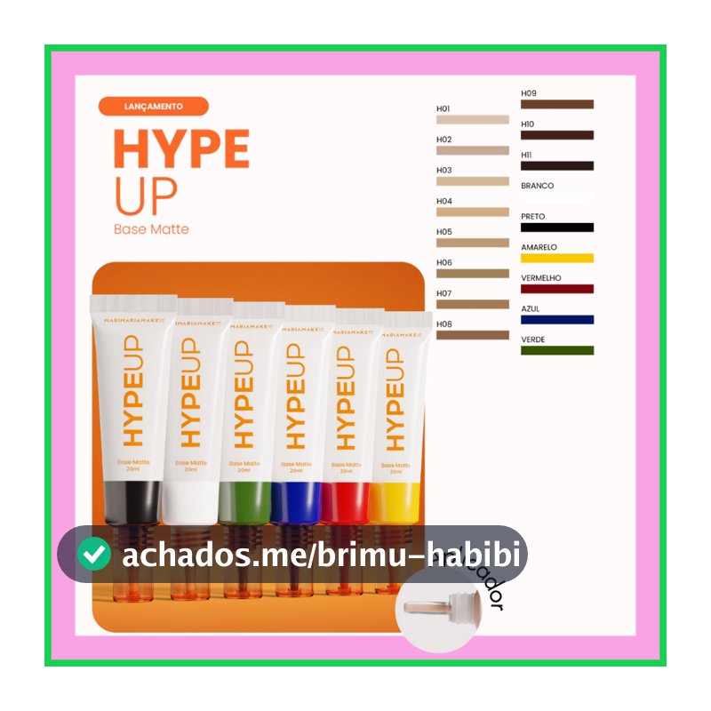 Base Hype Up Mari Maria Makeup | Matte | 17 Cores | Alta Cobertura | Tons de Correção