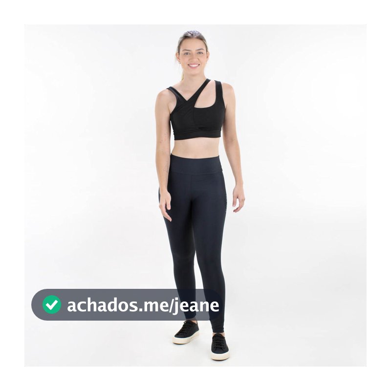 Calça Legging Colcci Sport Perfect Fit Logo Preto - Feminino