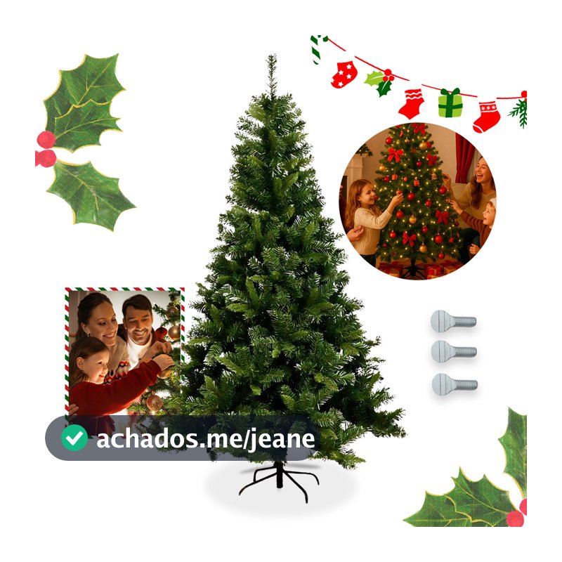Árvore Natal Verde 90cm/150cm/180cm/210cm/240cm Galhos Decoração Natalina Pinheiro Pinheirinho Premium