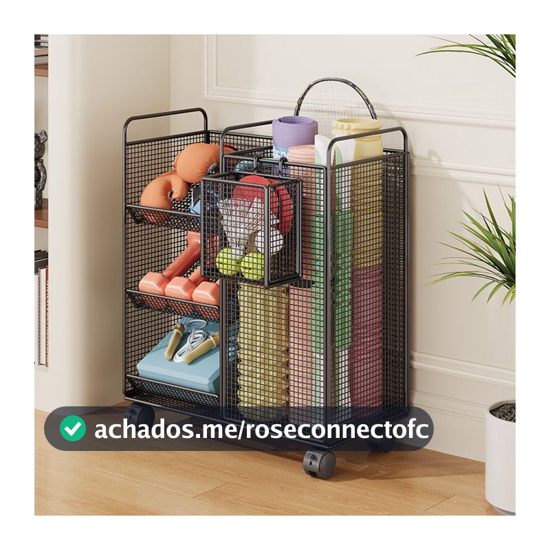 Cesta de armazenamento de esteira de Yoga esportes domésticos equipamentos de Fitness cesta de armazenamento móvel raque