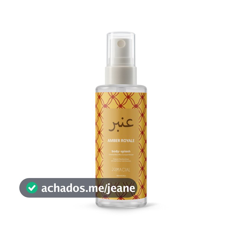 BODY SPLASH FEMININO ARABE AMBER ROYALE 100ML - PRIMACIAL PERFUME ORIENTAL