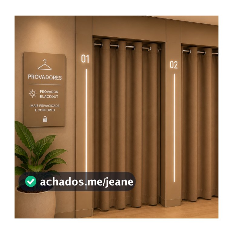 Cortina Para Provador De Roupas Blackout  - LOJA Peça única