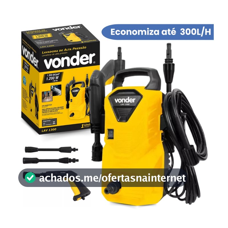 Lavadora De Alta Pressão Lav1300 Libras Vonder 1.300lbf