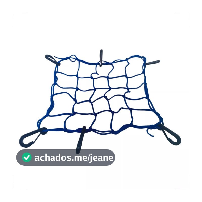 Rede Elástica Moto Aranha Bagageiro Capacete 35x35 Todas as Cores