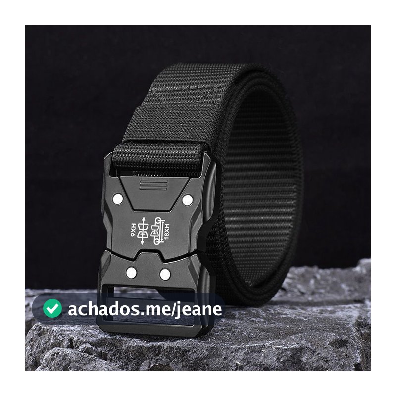 Cinto Tatico Nylon Unisex Masculina e Feminina Leve Respirável Ideal para Trabalho Treino Uso Casual com Fivela Rápida