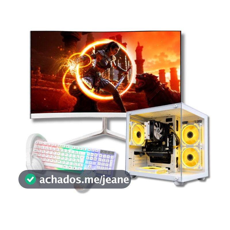 Computador Pc Gamer Ryzen 7 5700G 32GB DDR4 SSD 960GB Fonte 500w 80 Plus Wifi Monitor Led 23" Bivolt