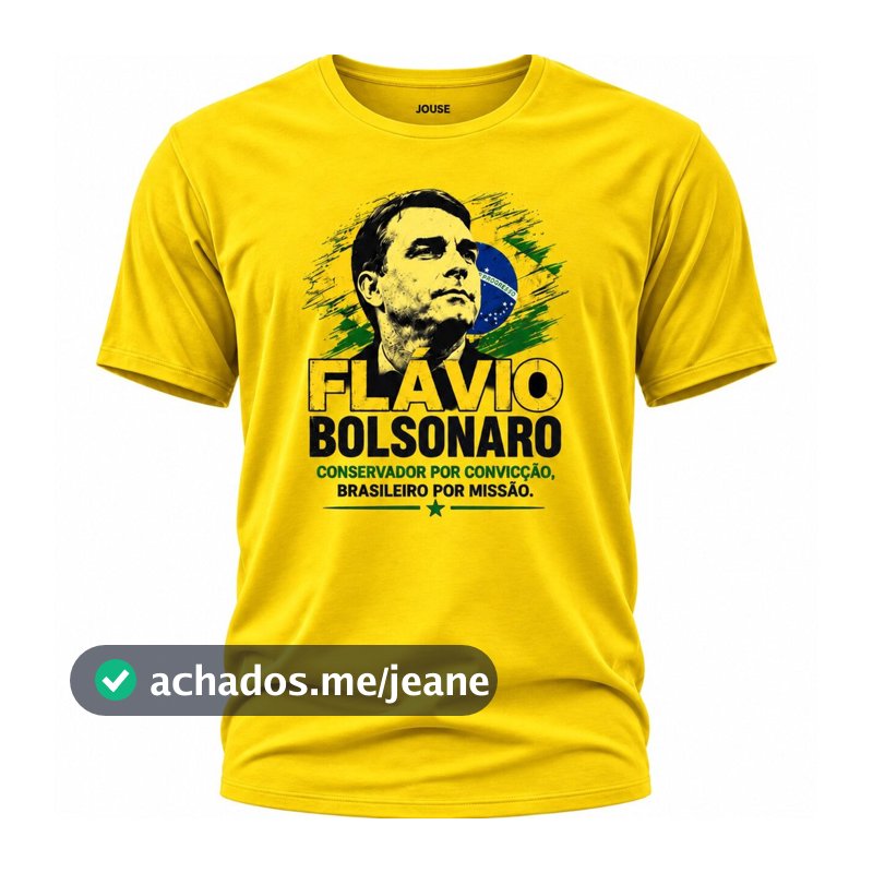 Camisa Flávio Bolsonaro Conservador - Deus Pátria Família Liberdade - DIREITA DE VERDADE Envio Rápido