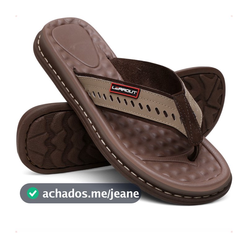 Chinelo Masculino Em Couro Legítimo sandália Ortopédica Antistress