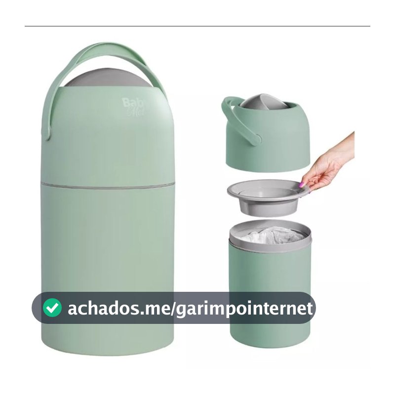 lixeira para fralda de bebe antiodor 20 fraldas
