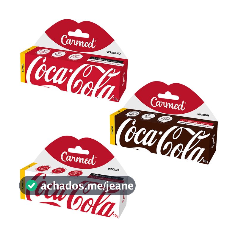 Kit 3 und Hidratante Labial Carmed Coca-Cola 10g