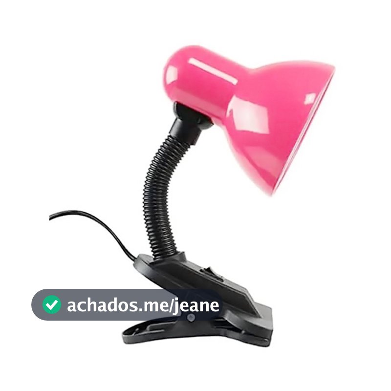 Luminaria De Mesa Com Garra Presilha Bivolt Para Leitura Estante Quarto Maquiagem Manicure