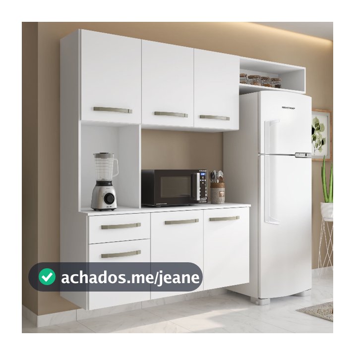 Armário de Cozinha Completa Suspenso com Balcão 6 Portas 1 Gaveta E&A