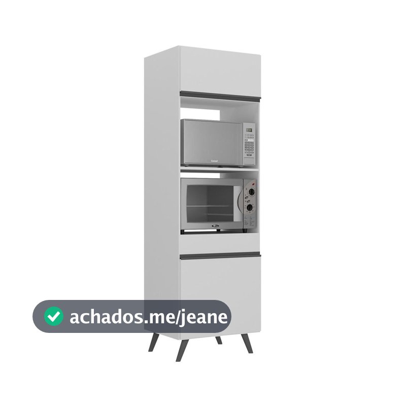 Paneleiro 2 Portas 63cm para Forno e Microondas Veneza Multimóveis V3679