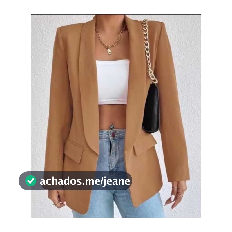 Max Blazer Feminina LongoTesido Alfaiataria Social Manga Longo
