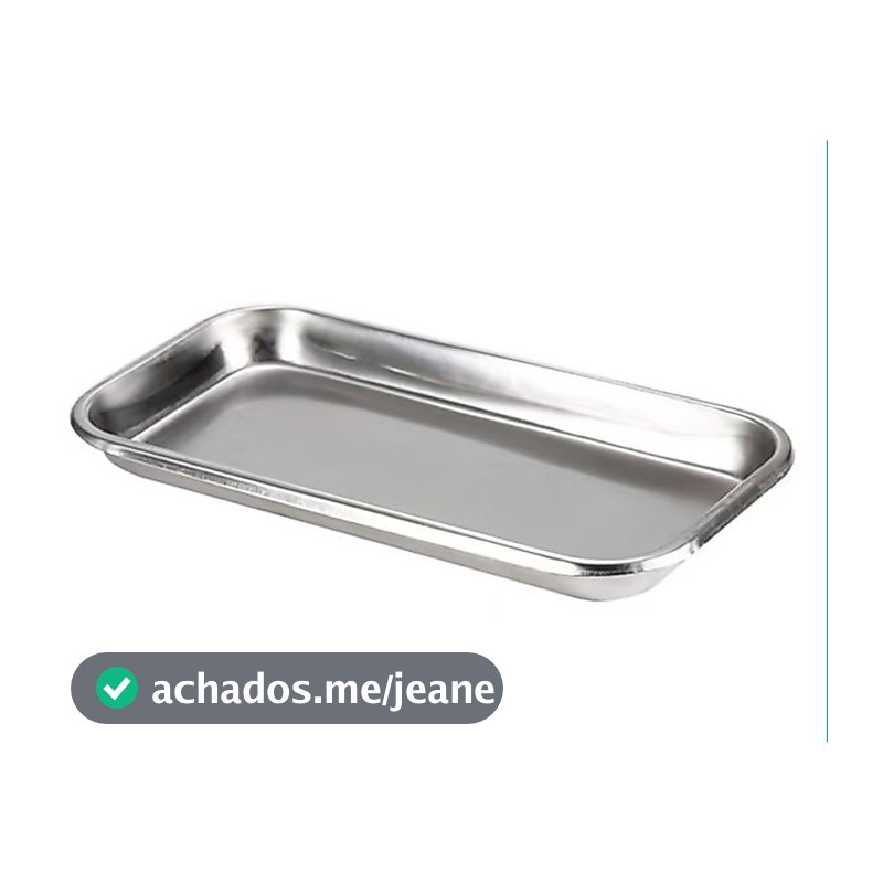 Bandeja Inox Médico Veterinário Dentista Estufa Autoclave Esterilizável 22.5x12x2cm