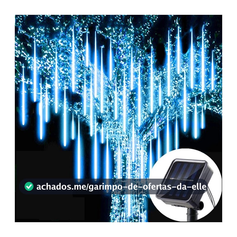 Solar Led Chuva De Meteoros Luz Da Corda Do Feriado À Prova Dwaterproof Água Decoração Jardim Fadas Ao Ar Livre Rua Guir