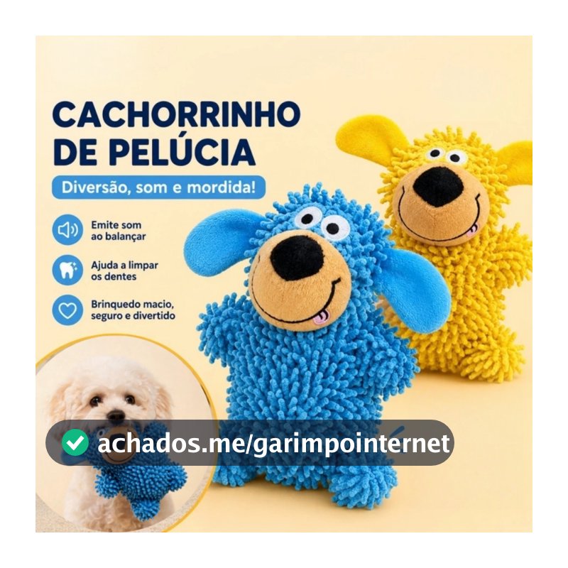 Brinquedo para Cachorro com Som, Resistente à Mordida, para Roer e Limpar os Dentes, Alivia o Tédio