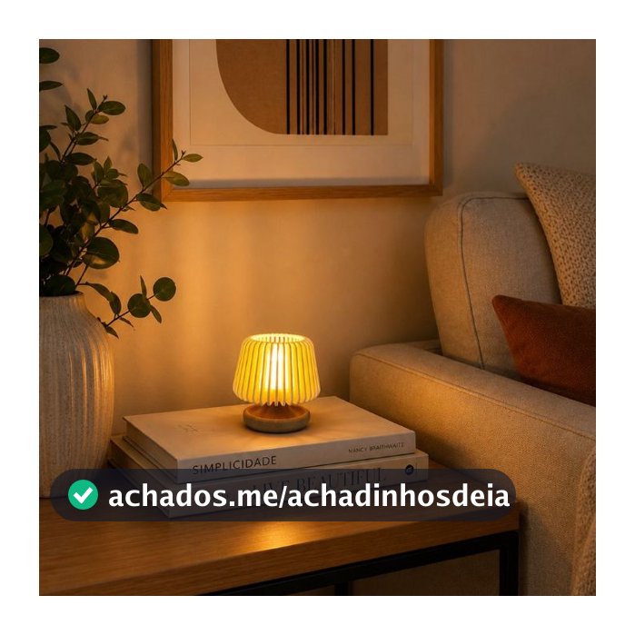 Mini Luminária LED Decorativa 3D com Vela Inclusa – Abajur - Porta-Vela