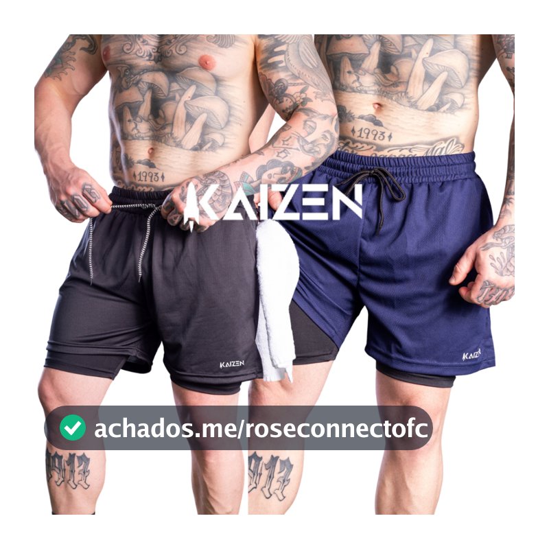 KIT 2 BERMUDA 2 EM 1 DRY FIT COM COMPRESSÃO MASCULINO ACADEMIA UniversoFit sports