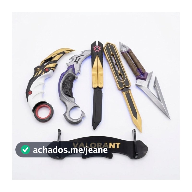 Todas Faca valorant 3D Plástico Colecionável Setup Gamer Cosplay Enfeite De Mesa Impressão 3D Vários Modelos