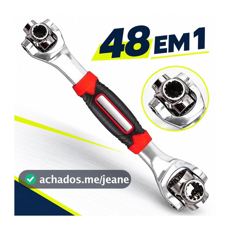 48 em 1 Chave Inglesa Chave Multifuncional 360º Ferramentas Chave Soquete Universal