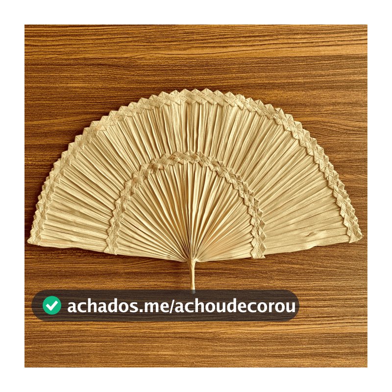 Leque de Palha para Decoração de Parede Composição de Parede 47CM