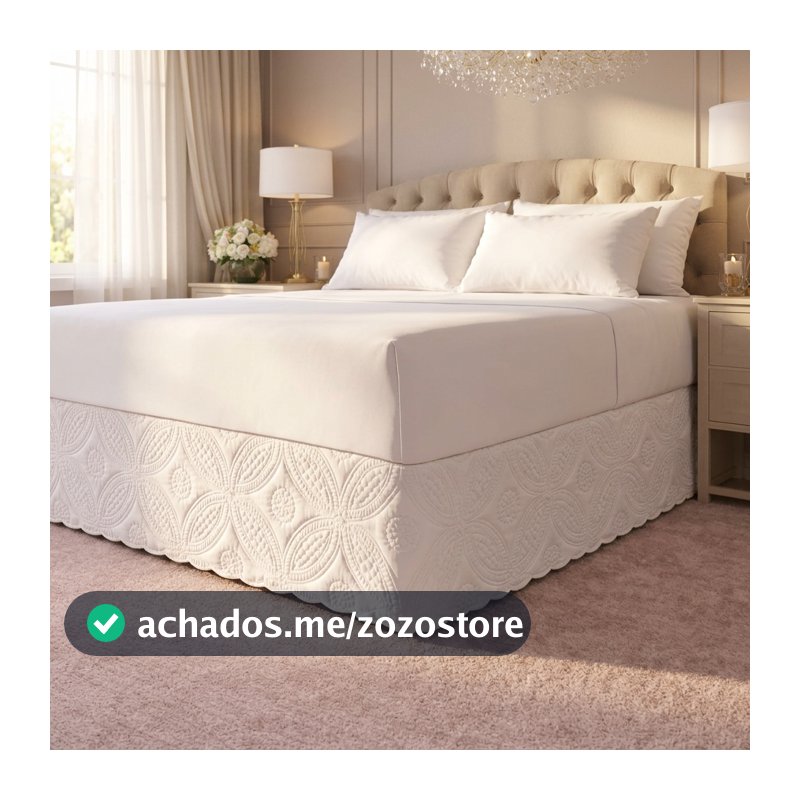 Saia Box Marie Microfibra Padrão Casal Queen King Cama Box Decoração Elegante Quarto Sofisticado