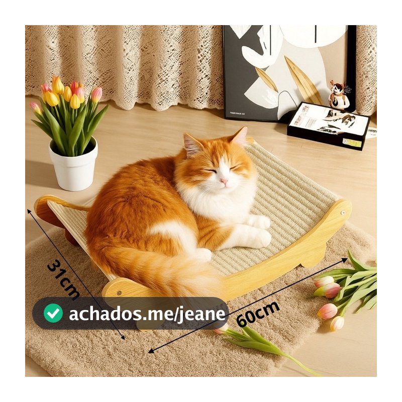 Arranhador e Cama de Gato Design Curvo Conforto e Durabilidade Ideal para Afiação de Garras e Descanso