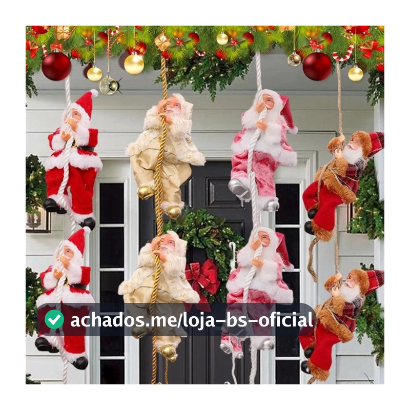 Boneca De Papai Noel Com Corda De Escalada , Modelo Elétrico , Pingente De Natal , Janela De Parede Doméstica , Decoraçõ
