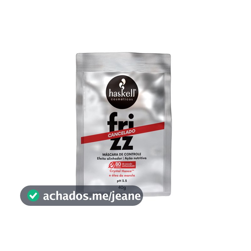 Haskell Mini Máscara Frizz Cancelado 40g Alinha Controle e Nutre - 1 Unidade