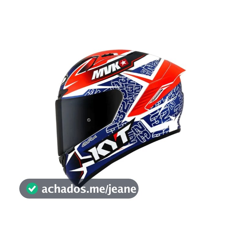 Capacete fechado Kyt Tt-course Vinales Rep Balance laranja e azul