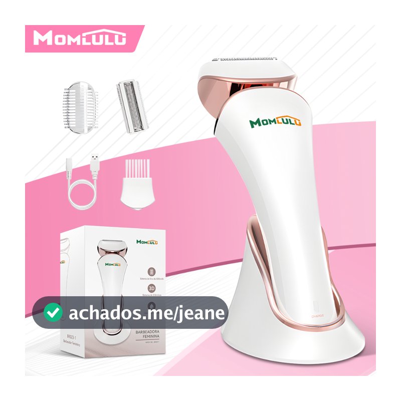 MOMLULU Barbeador Elétrico Com Luz Feminina Depilador Íntimas Maquina De Depilação Para Virilha/Peito/Axilas/Corpo Todo