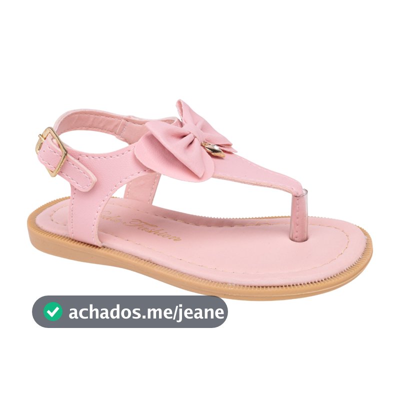 Sandália infantil feminina rosa laço ENVIO IMEDIATO