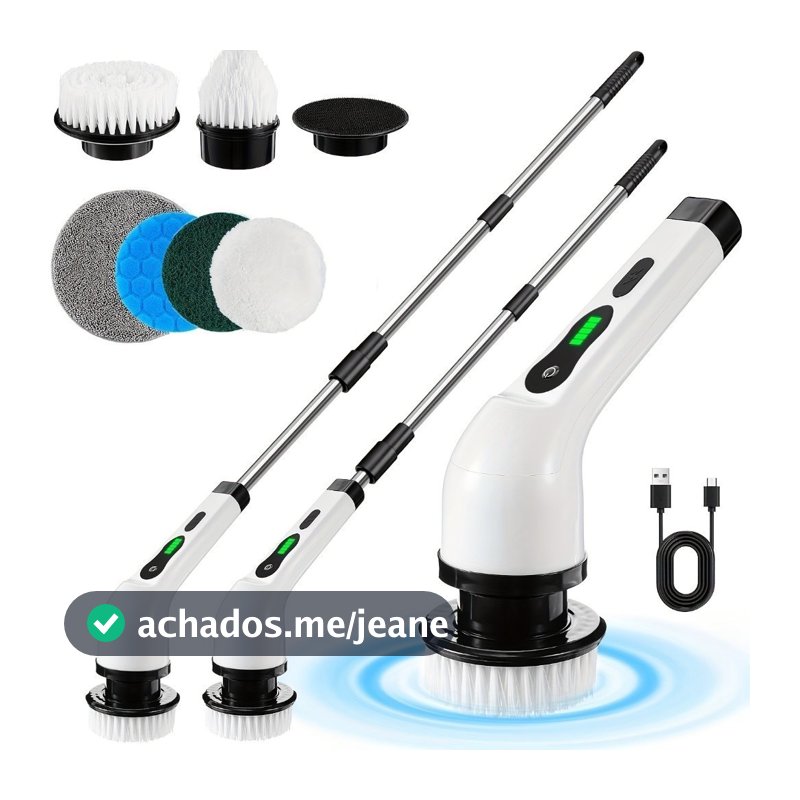 Escova Eletrica De Limpeza 9 in 1 Banheiro e Cozinha Ferramenta Recarregável Envio Imediato