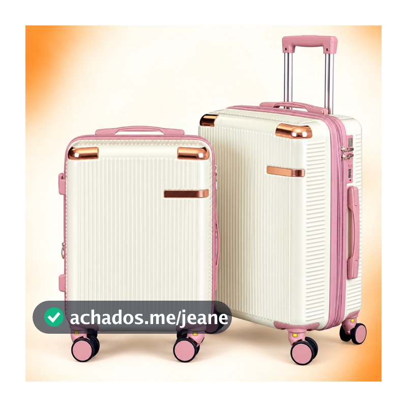 2 Malas de Viagem Modelo 015 | Mala Bordo | Mala Despacho | Cadeado Númerico | Entrada Usb Usbc