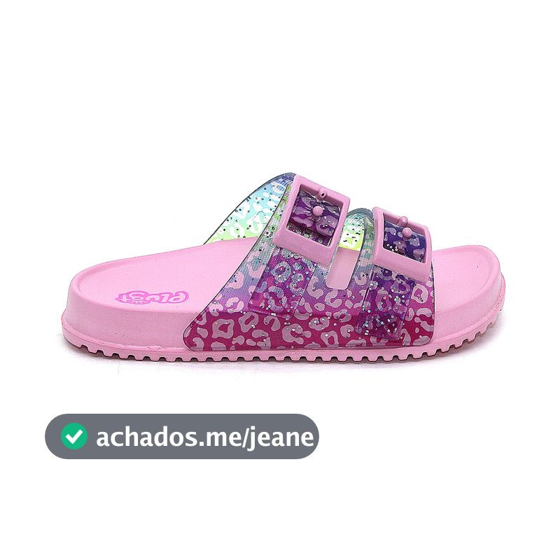 Chinelo Birken Sandália Infantil Slide Birken EVA Fivelas Confortável Animal Print