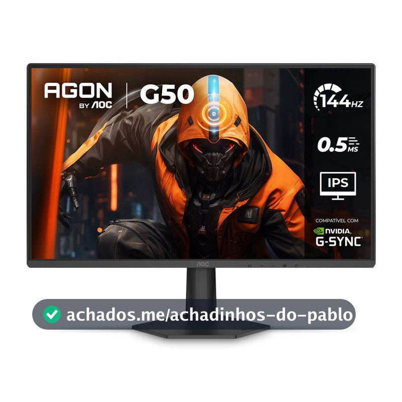Monitor Gamer AOC AGON G50 24" 144Hz 0,5ms IPS HDR10 G-SYNC 24G50F