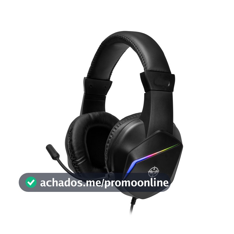 Headset Gamer TGT Diver V2, Rainbow, Drivers 40mm, Preto, TGT-DVR-RGB02