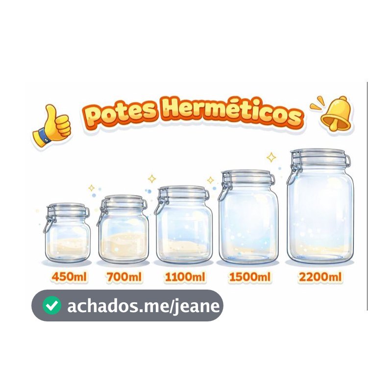 POTE DE VIDRO PREMIUM HERMÉTICO COM TRAVA DE METAL INOX KIT OU AVULSO VEDADA ORGANIZADORES ALIMENTOS