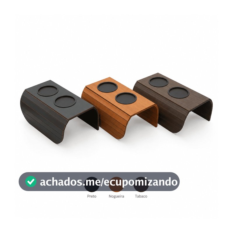 Esteira Para Sofá MDF Flexível Porta Copos Apoio De Braço Sala Quarto