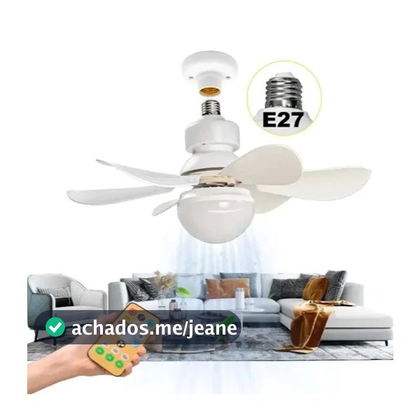 Ventilador De Teto 60w  Com Luz Com 6 Pás Ajustável Bivolt Pronta Entrega