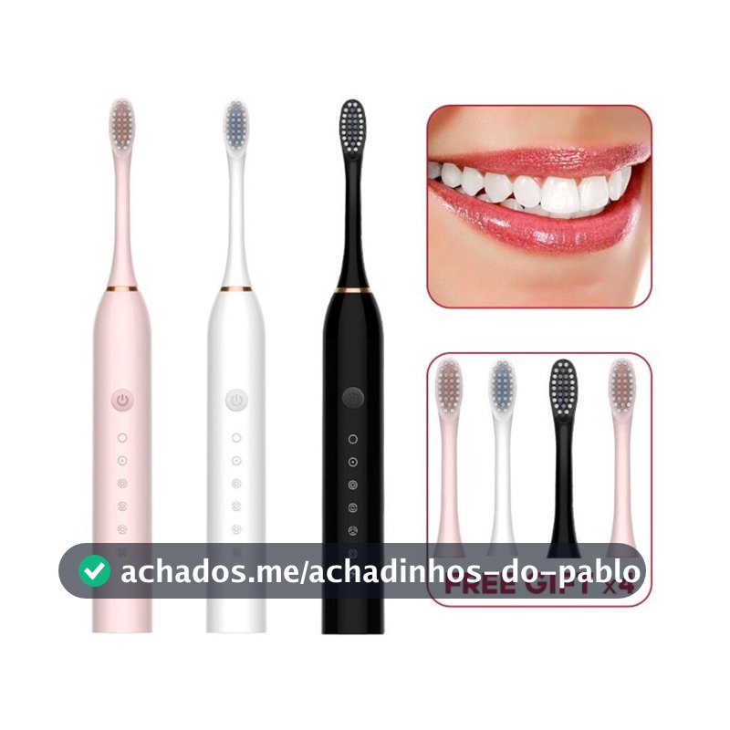 Escova Elétrica Recarregável Portátil à Prova d’Água USB