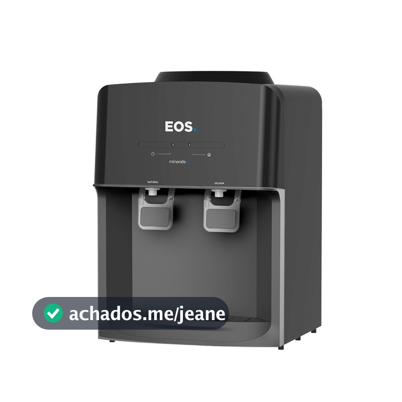 Bebedouro de mesa refrigerado eletrônico preto mineralle - EBE03P EOS
