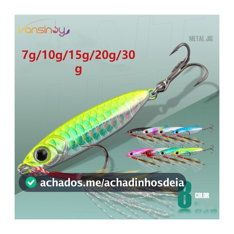 iscas artificial jig de pesca Com Anzol 7g/10g/15g/20g/30g A Laser forma de jig