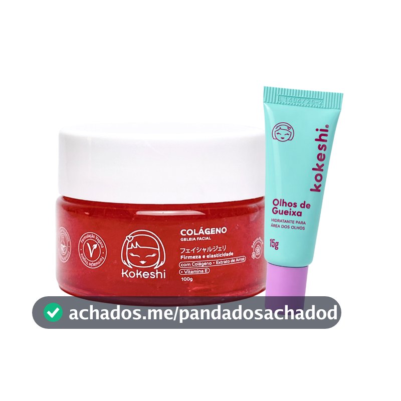Kit Skin Care Geleia de colágeno e olhos de gueixa kokeshi
