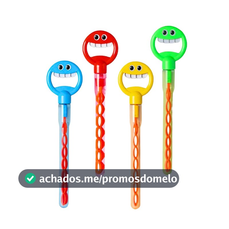 Kit 4 Bolha de Sabão Divertida com Carinha Feliz Colorida pra Festa Lembrancinha Infantil Barata Top