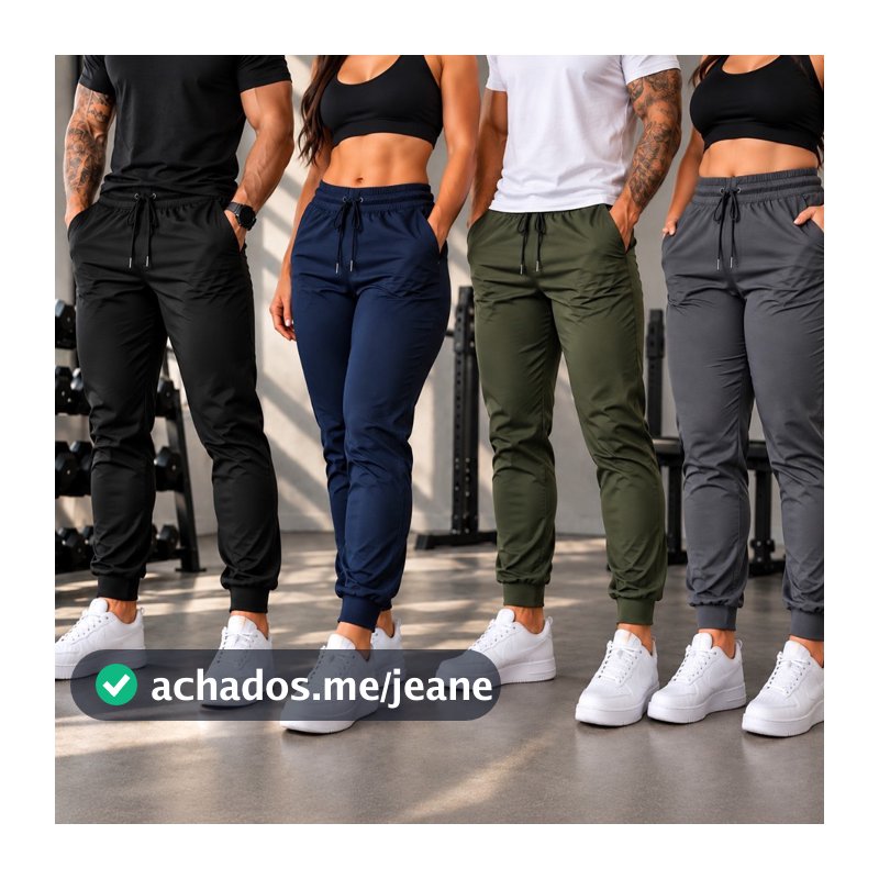 Calça Masculina Jogger Dry Fit Academia Treino Unissex Fitness Esportiva Corrida Elastano Flexivel Poliamida