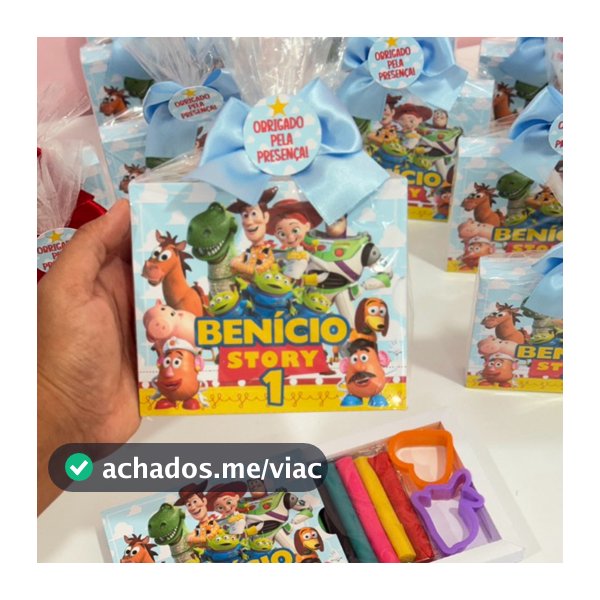 KIT MASSINHA Personalizado Toy Story | Lembrancinha Festa Infantil | Kit massinha com Cortadores | Fazemos qualquer Tema