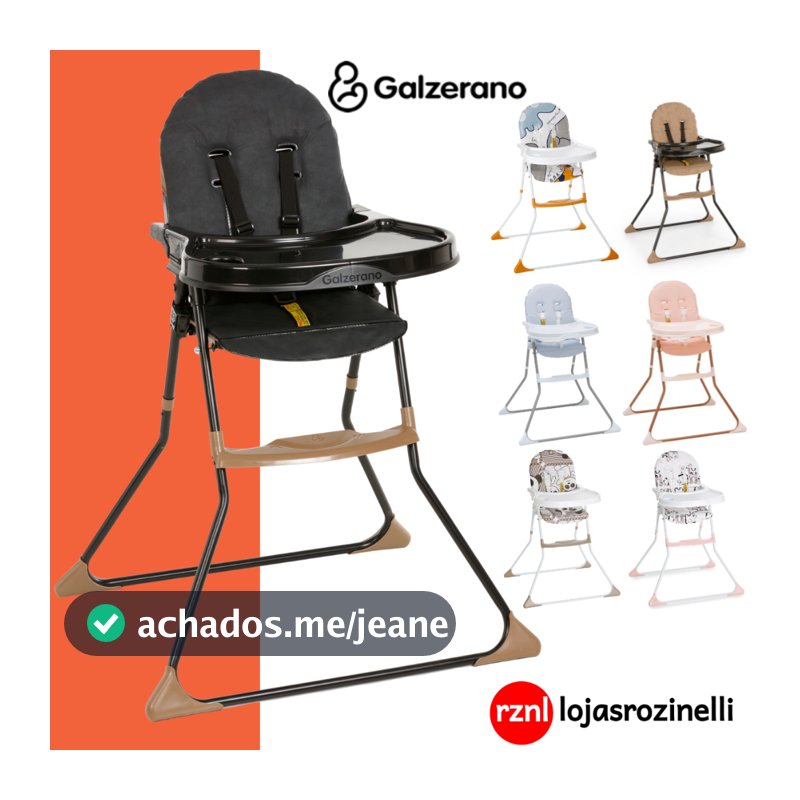 Cadeira Alimentação Galzerano Nick Refeição Infantil capacidade até 23 kg